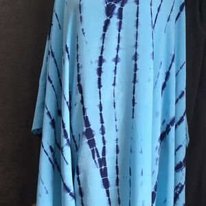Blue Tie-Dye Women's Dress